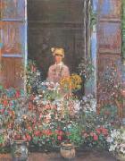 Claude Monet Camille at the Window painting